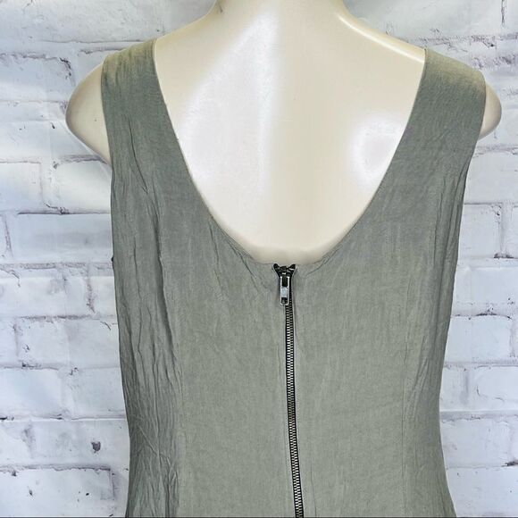 French Connection UK Style Sleeveless Sequin Mini Dress, Green & Gold - Picture 3 of 11